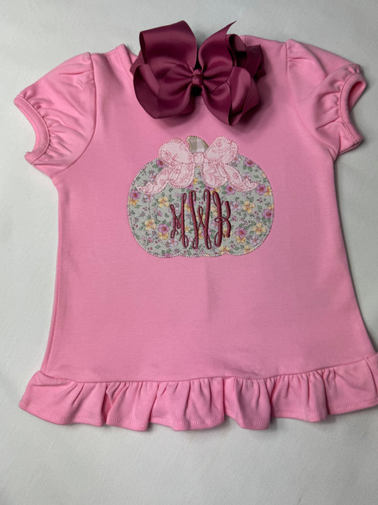 Monogram Pumpkin Applique T-shirt