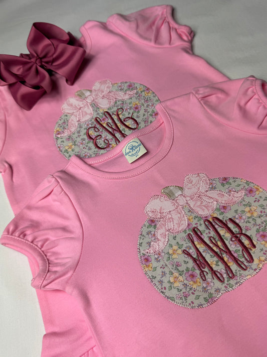 Monogram Pumpkin Applique T-shirt