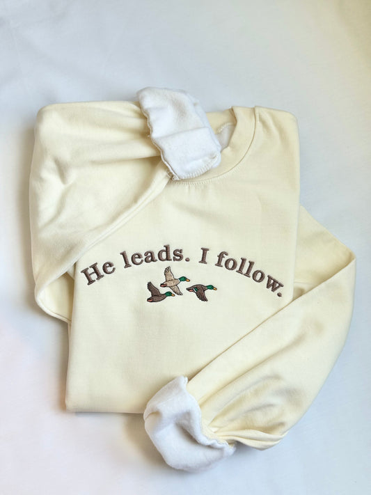 He leads Sweatshirt