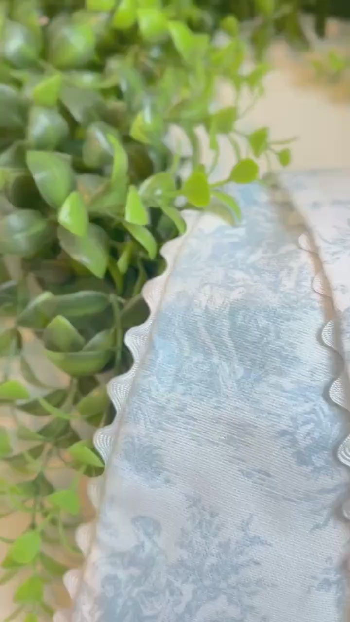 Personalized Toile Wreath Sash | Mallard Wreath Sash | Custom Monogram Door Decor | Southern Wreath Sash | Classic Wreath Sash Door Decor |
